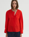 Long Sleeve Akeo Shirt, Vermillion