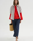 Long Sleeve Akeo Shirt, Vermillion