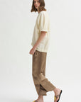 Ruched Front Pant, Bronze