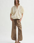 Ruched Front Pant, Bronze