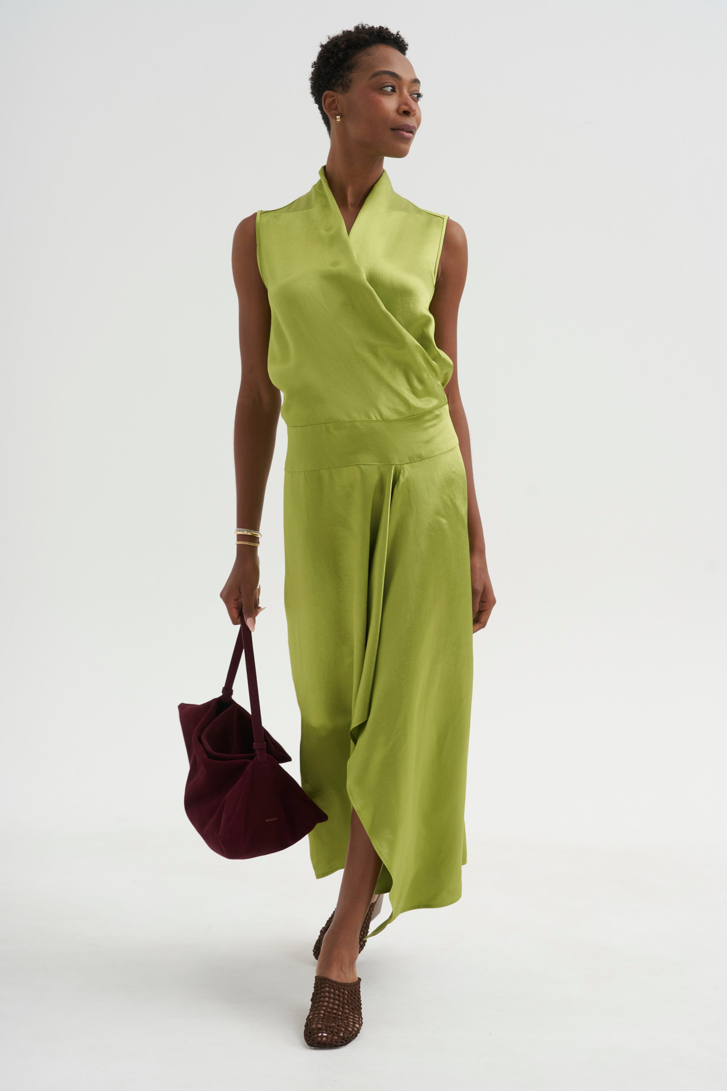 Jazmin Ero Dress, Matcha Green – Kick Pleat