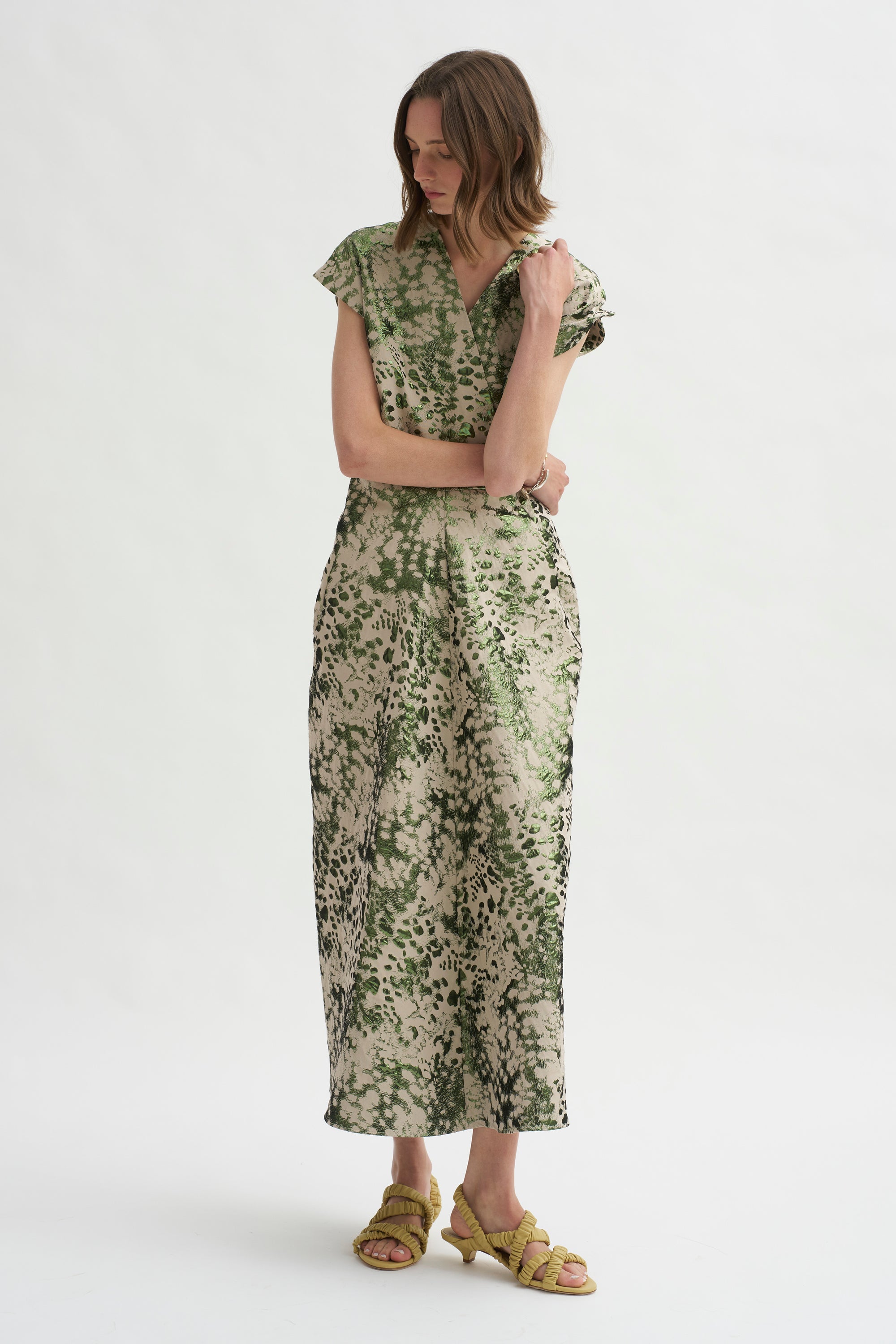 Wrap Omi Dress, Green
