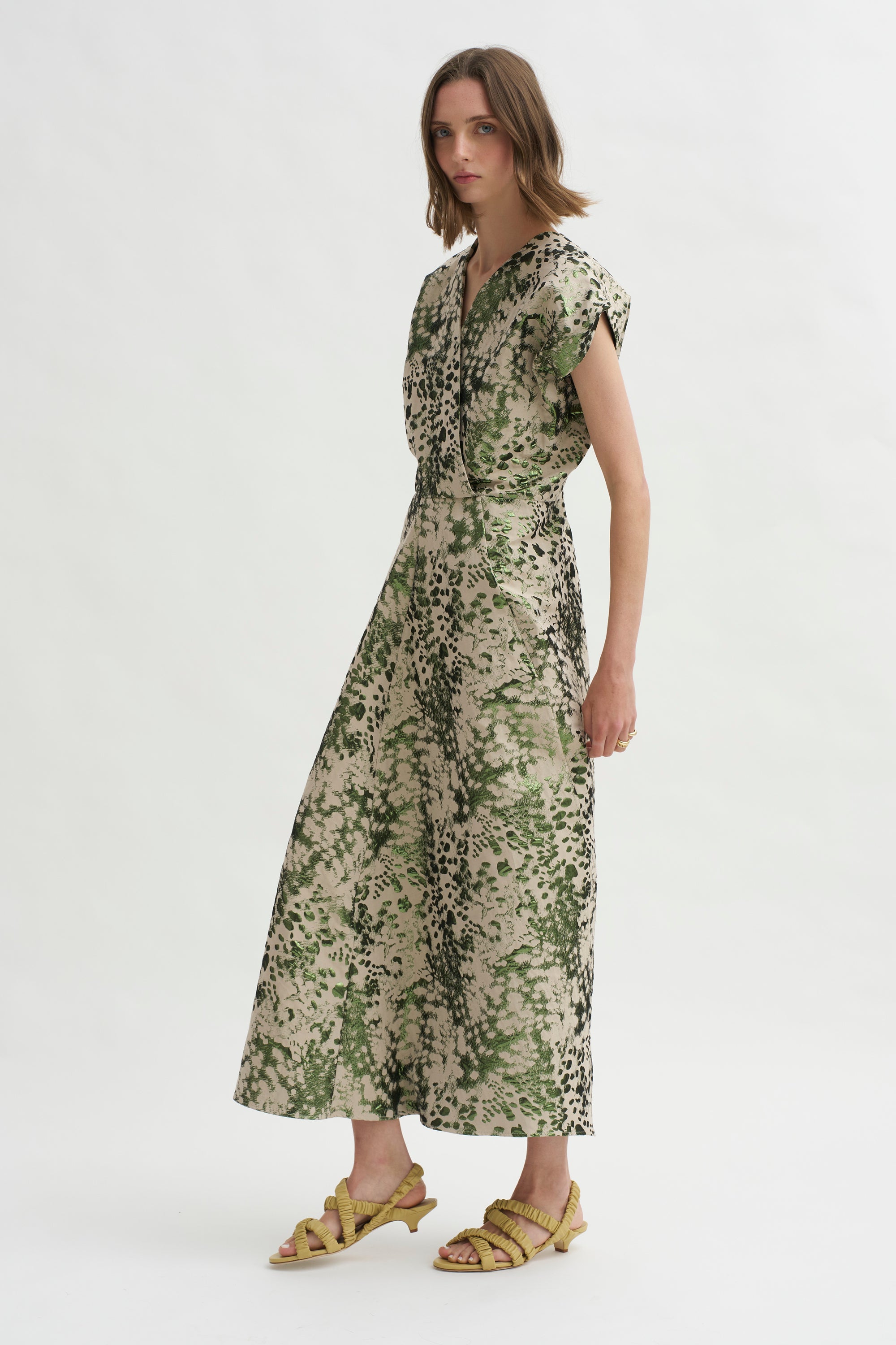 Wrap Omi Dress, Green