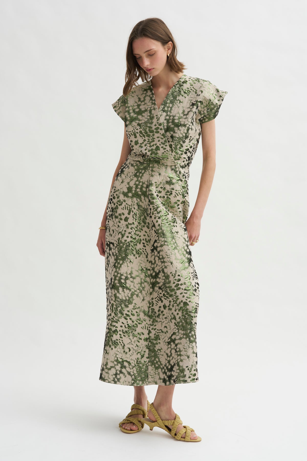 Wrap Omi Dress, Green