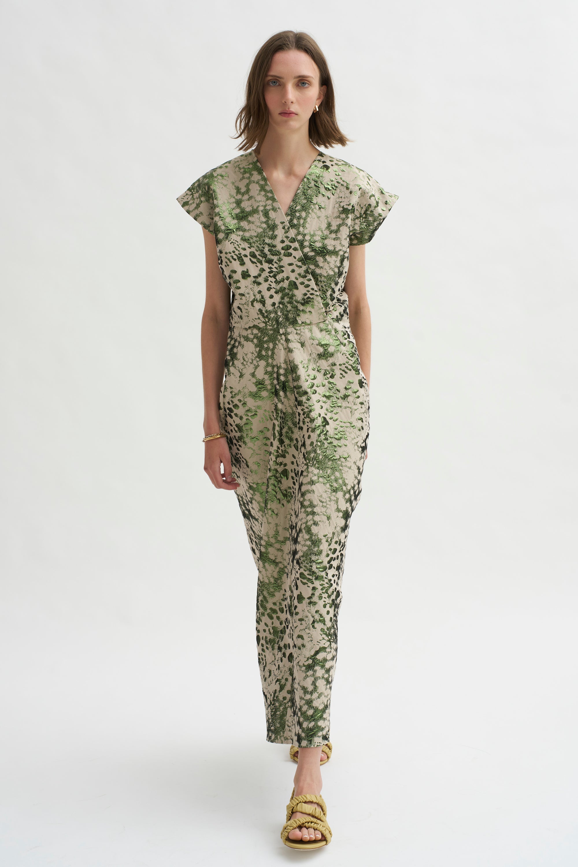 Wrap Omi Dress, Green