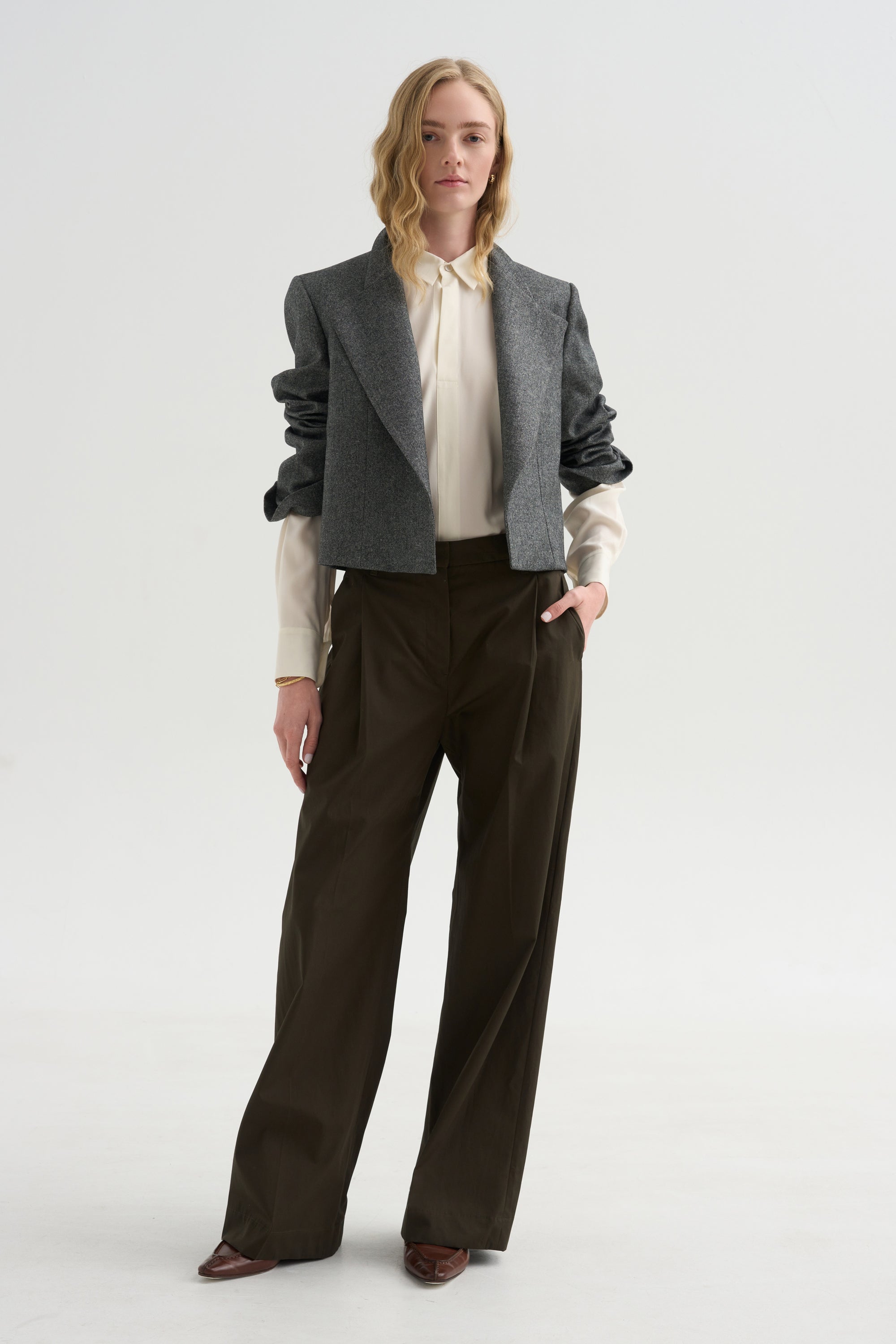 Iza Shirt, White Pepper