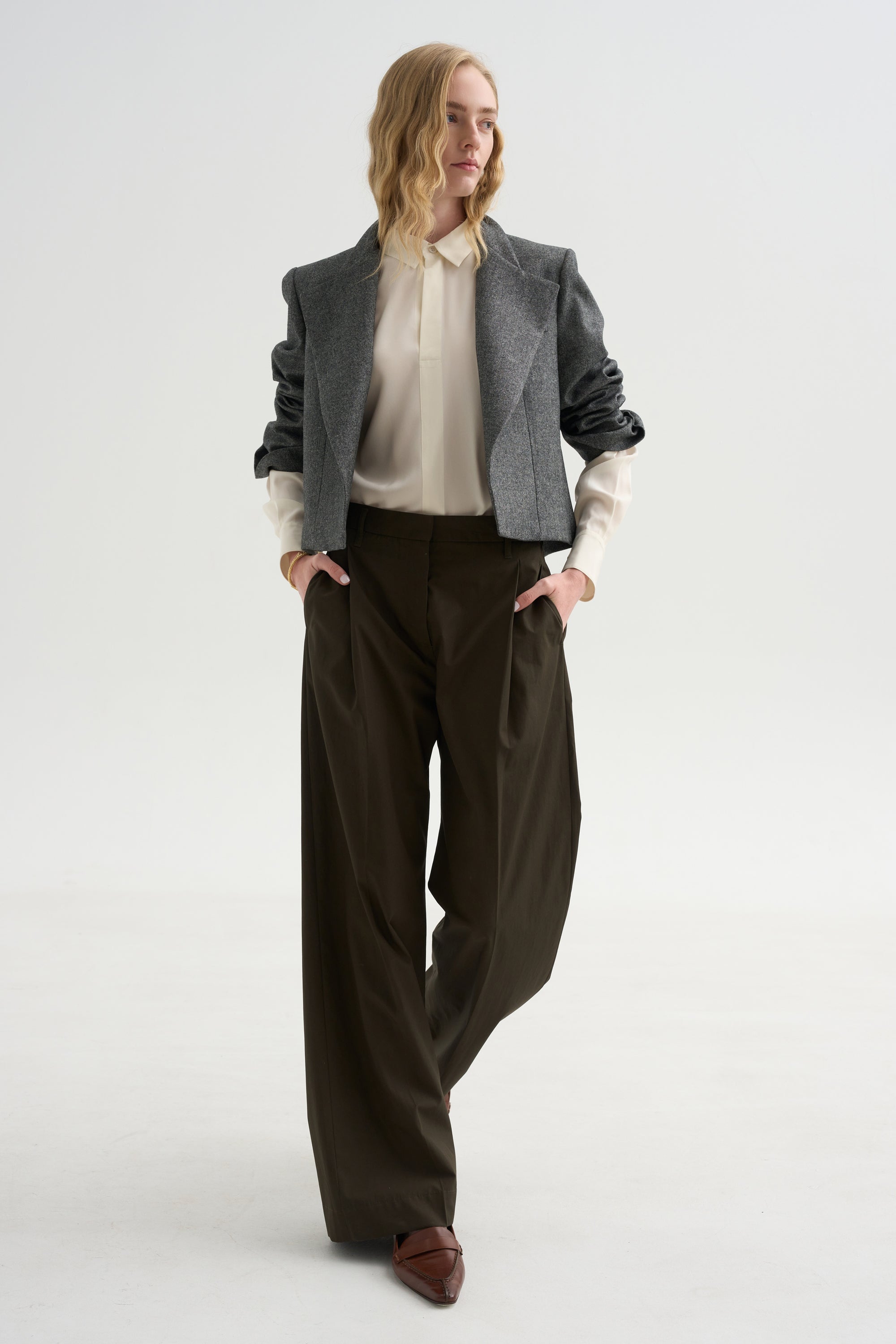 Iza Shirt, White Pepper