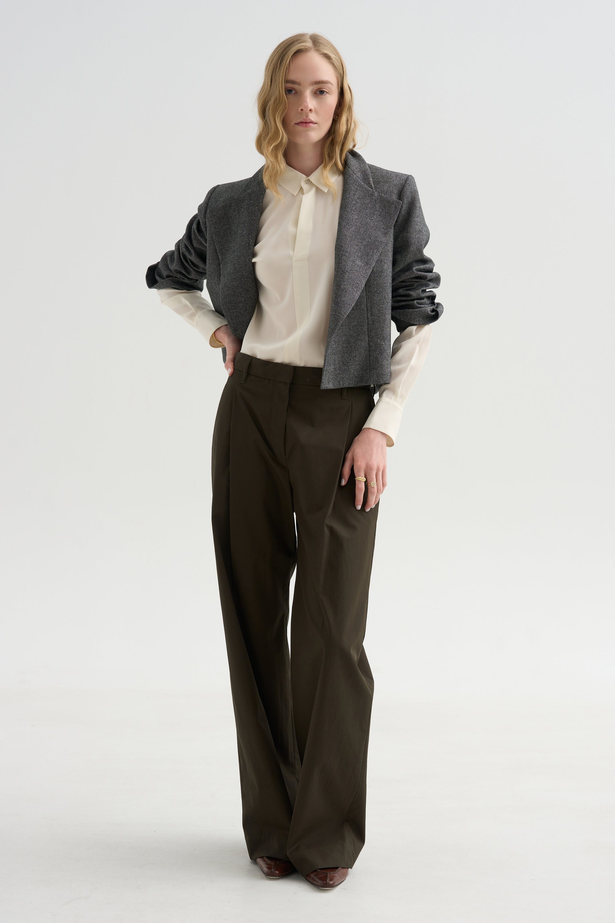 Iza Shirt, White Pepper