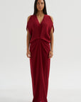 Long Miu Dress, Merlot