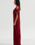 Long Miu Dress, Merlot