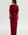 Long Miu Dress, Merlot