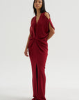 Long Miu Dress, Merlot