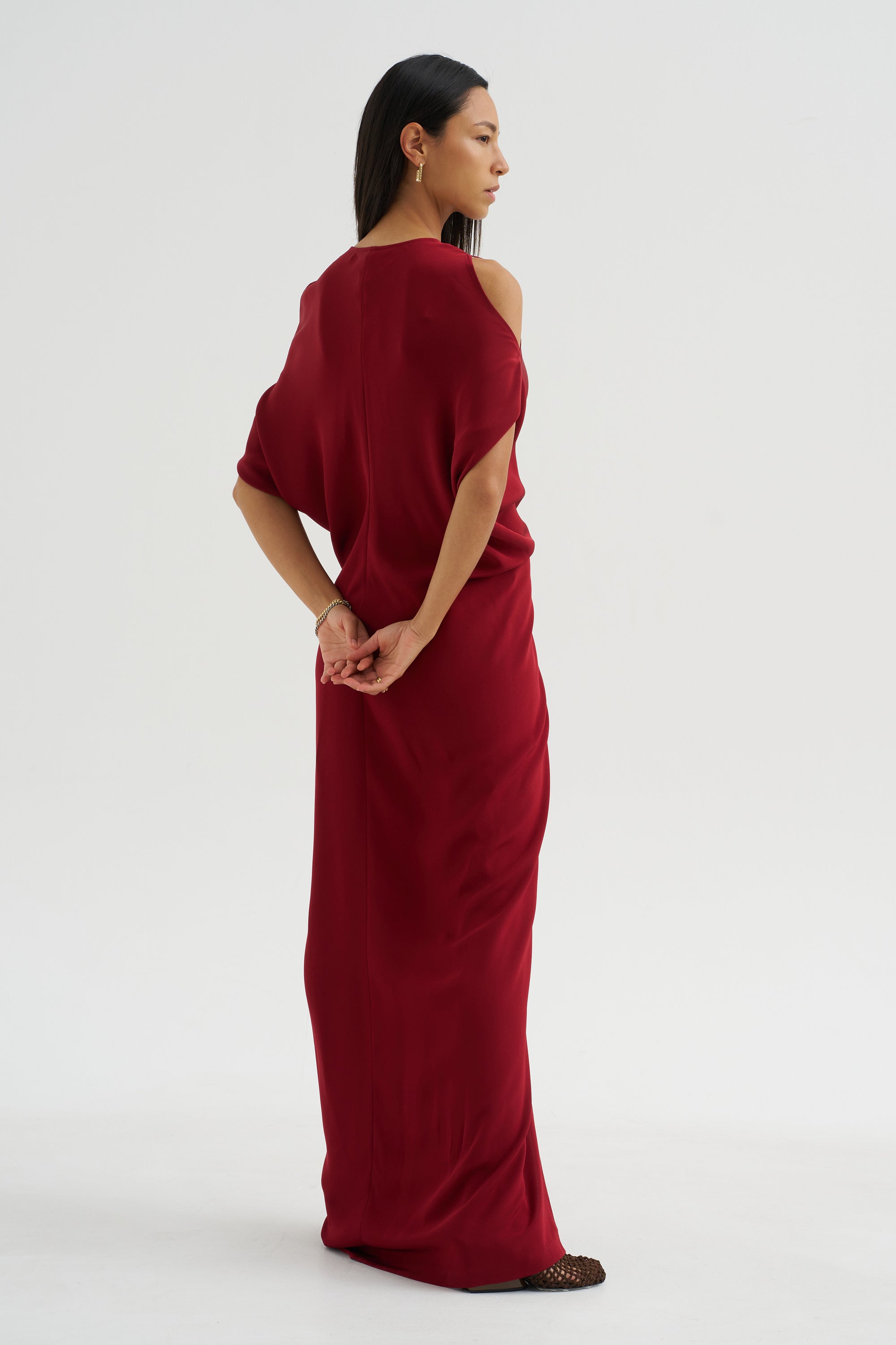 Long Miu Dress, Merlot