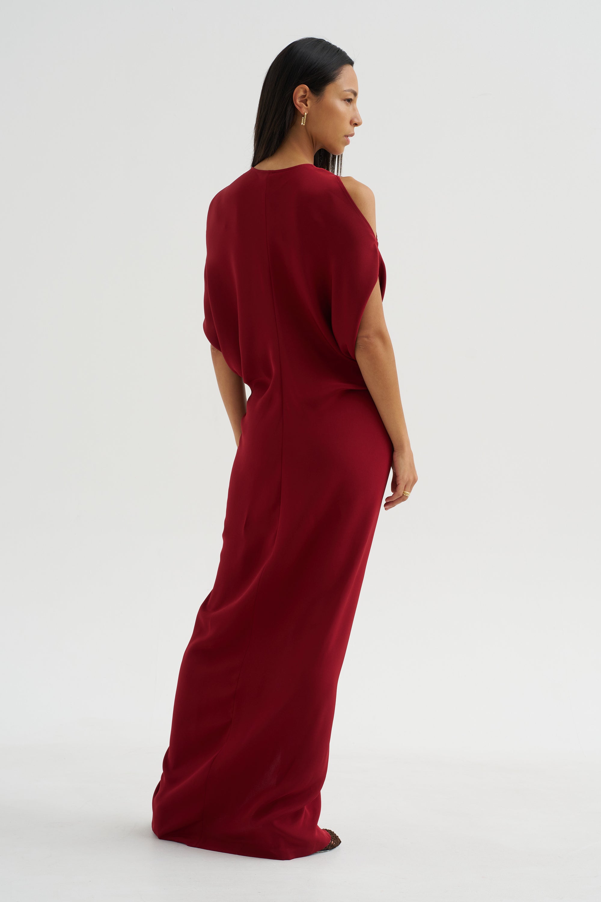 Long Miu Dress, Merlot