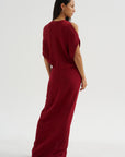 Long Miu Dress, Merlot