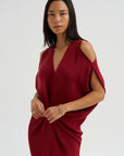 Long Miu Dress, Merlot