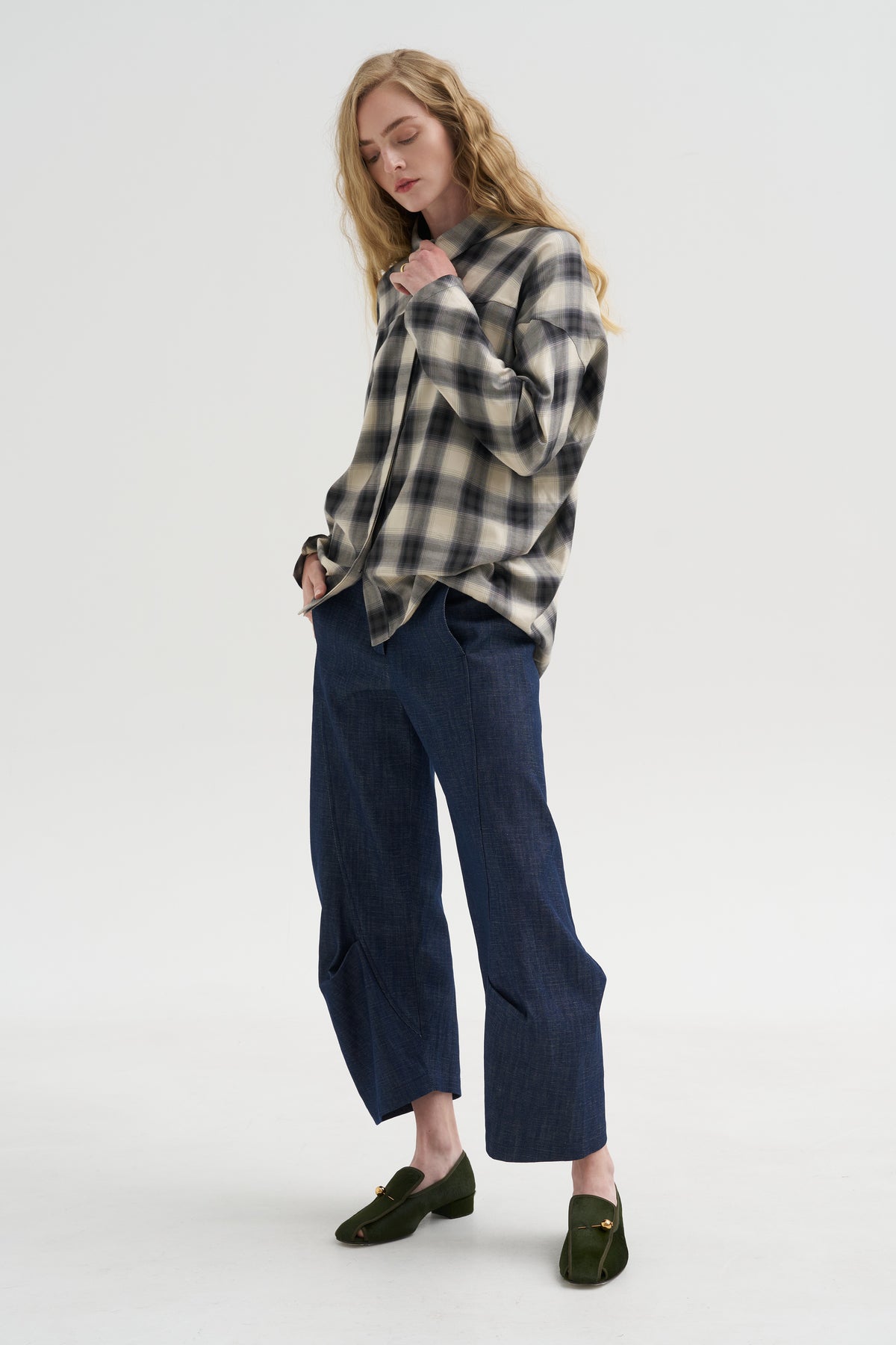 Pre-Order • Manu Shirt - City Plaid, Chalk