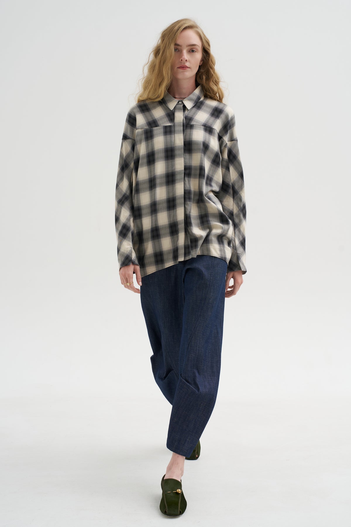 Pre-Order • Manu Shirt - City Plaid, Chalk