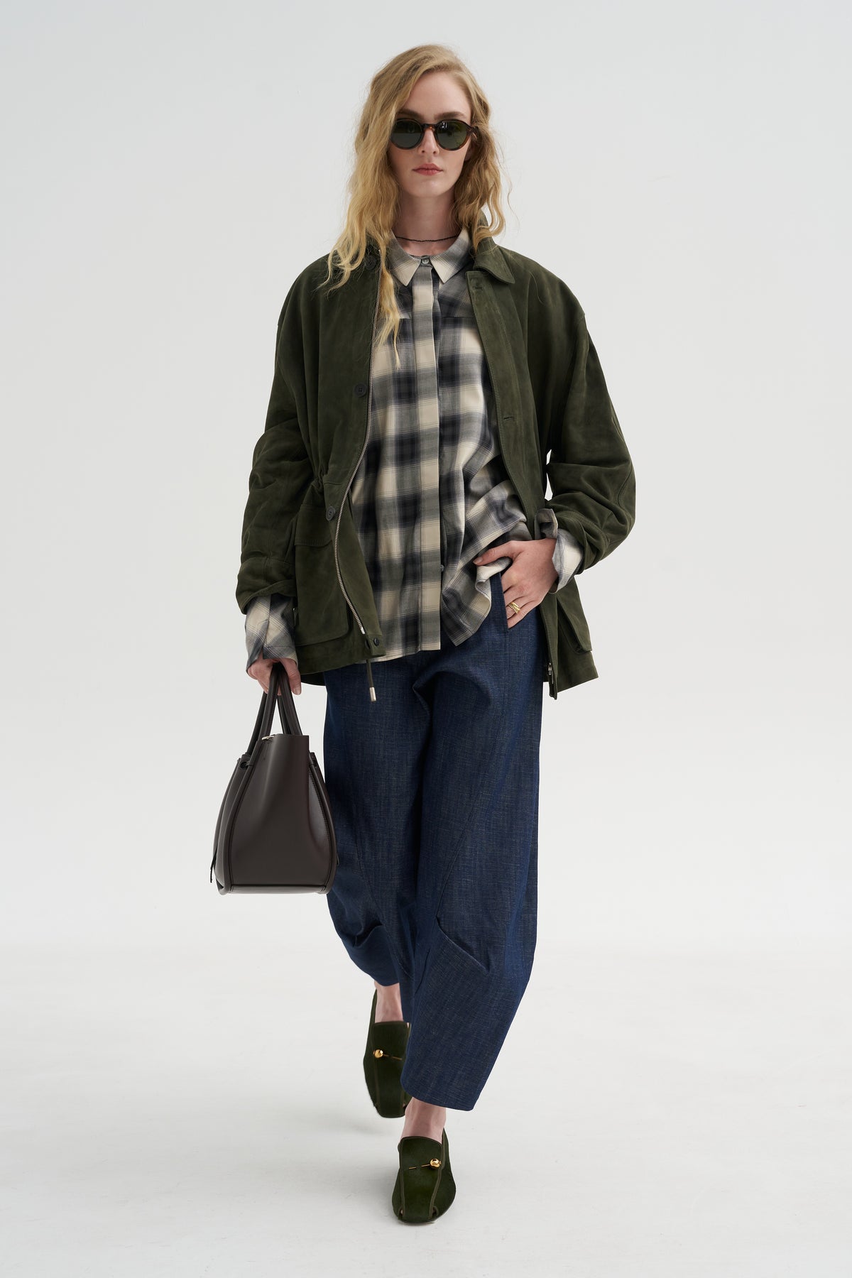 Pre-Order • Manu Shirt - City Plaid, Chalk