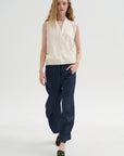 Sleeveless Jazmi Top, White Pepper