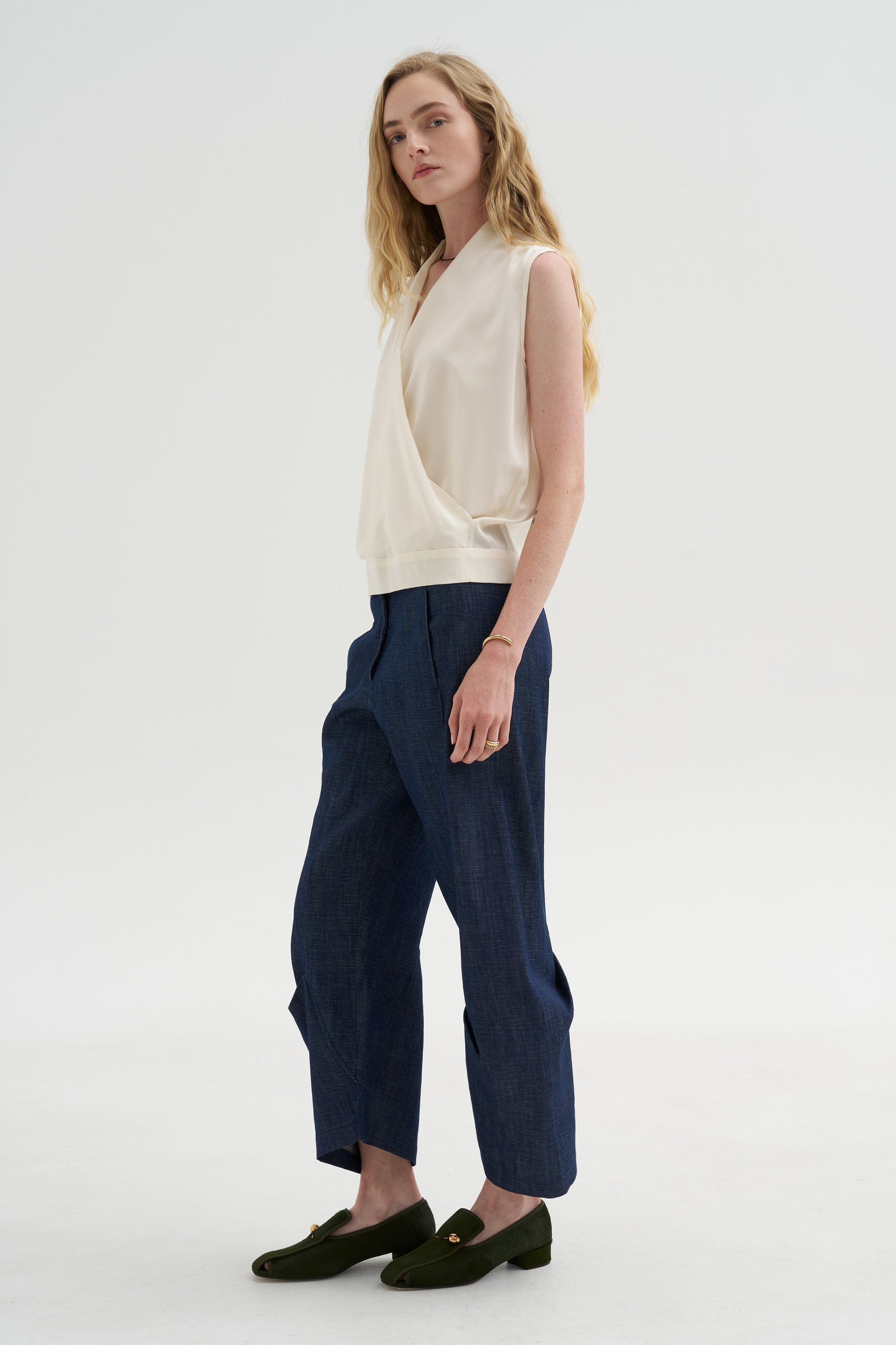 Sleeveless Jazmi Top, White Pepper