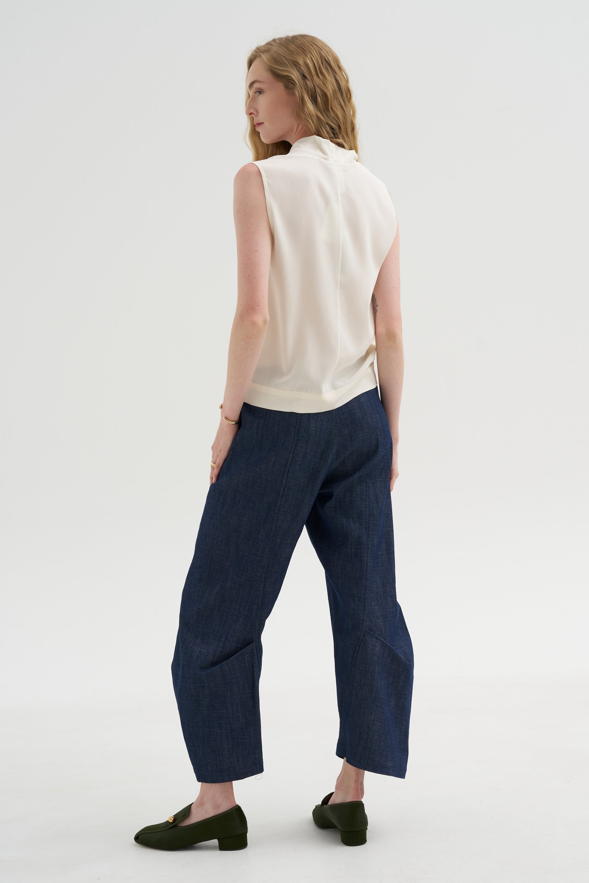 Sleeveless Jazmi Top, White Pepper