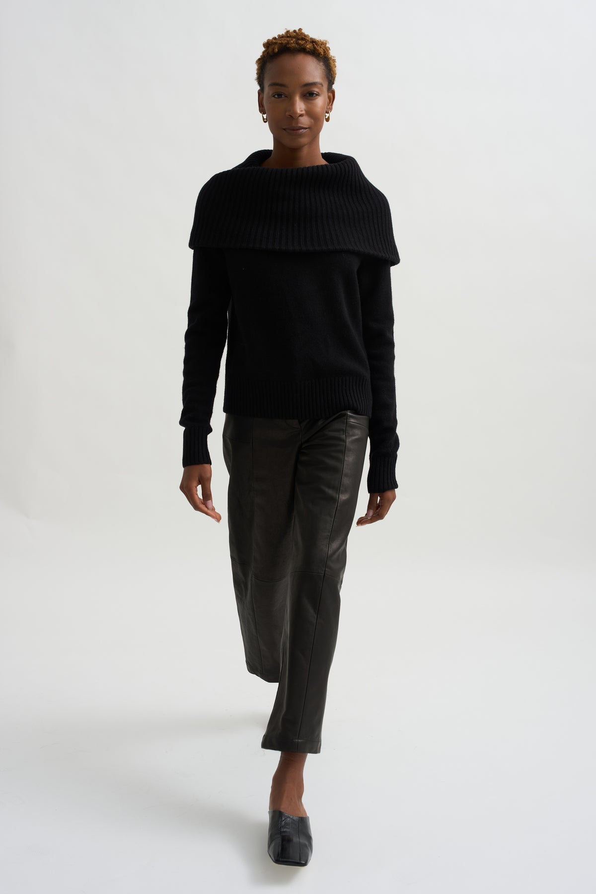 Leather Margot Pants, Black