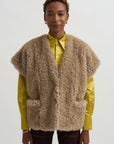 Reversible Saban Waistcoat, Camel & Black