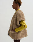 Reversible Saban Waistcoat, Camel & Black
