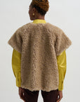 Reversible Saban Waistcoat, Camel & Black