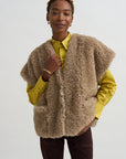 Reversible Saban Waistcoat, Camel & Black
