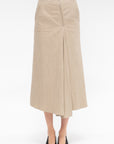 Kaarina Front Drape Skirt, Beige