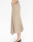 Kaarina Front Drape Skirt, Beige