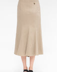 Kaarina Front Drape Skirt, Beige