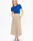 Kaarina Front Drape Skirt, Beige