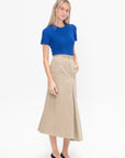 Kaarina Front Drape Skirt, Beige