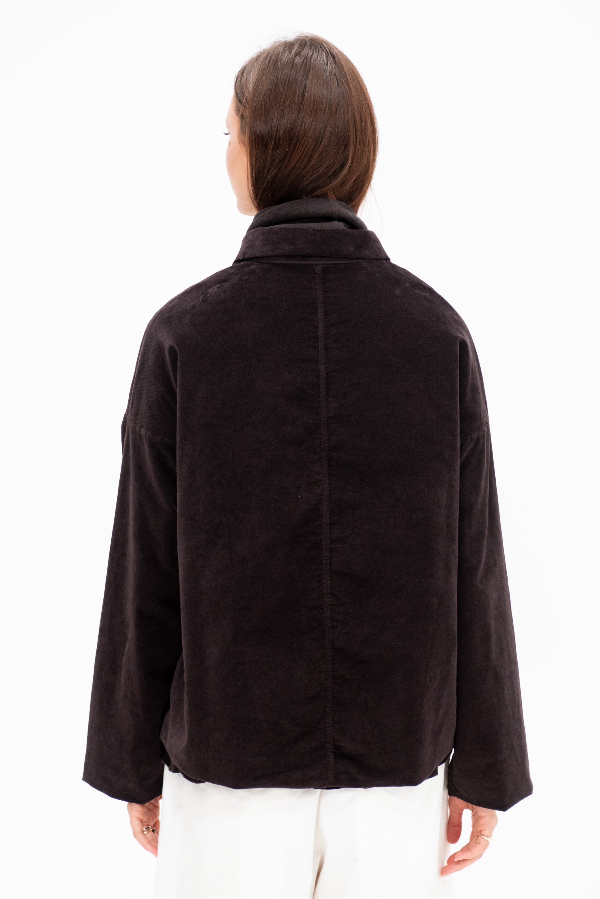 Short Loose Blazer, Chocolate