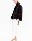 Short Loose Blazer, Chocolate