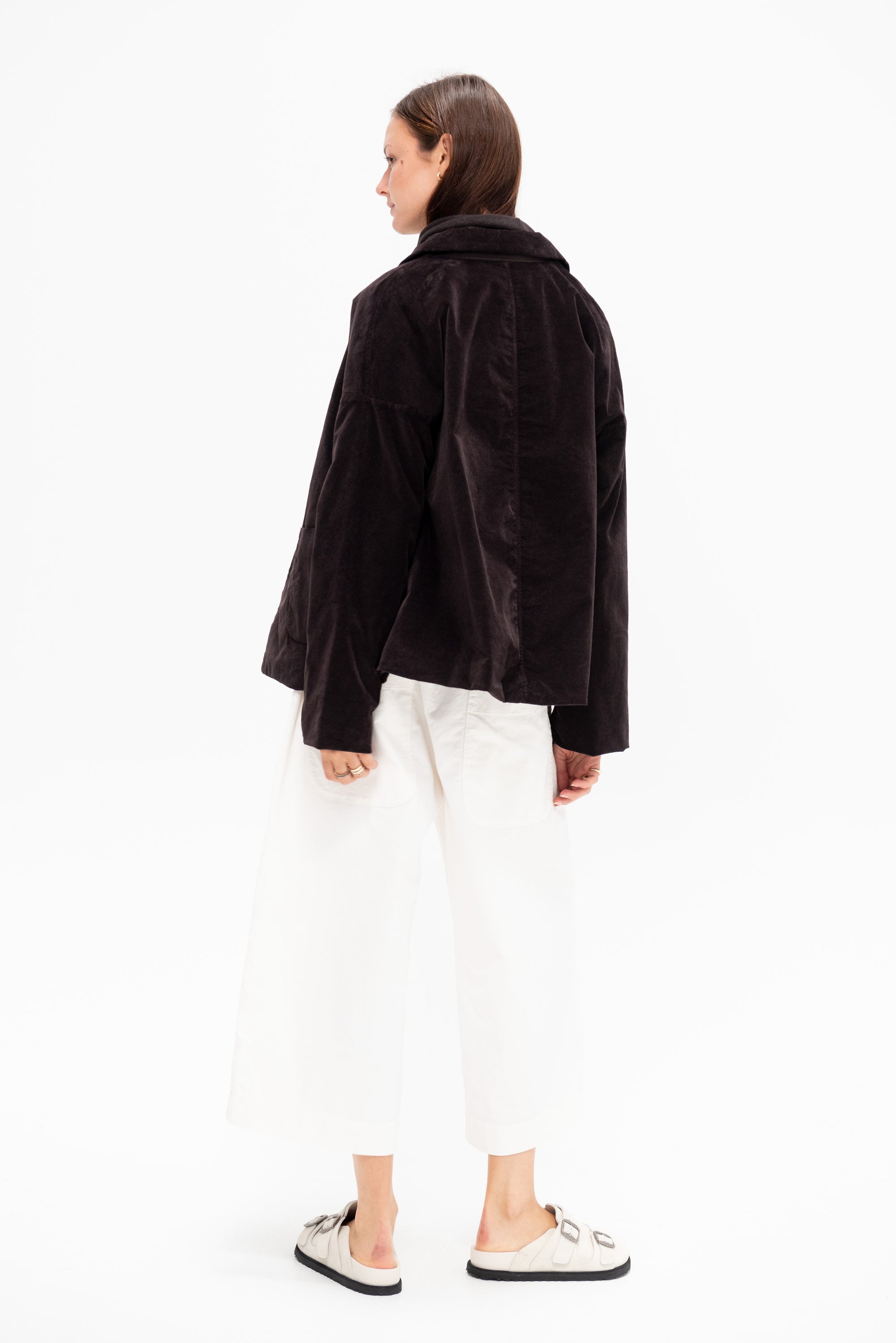 Short Loose Blazer, Chocolate