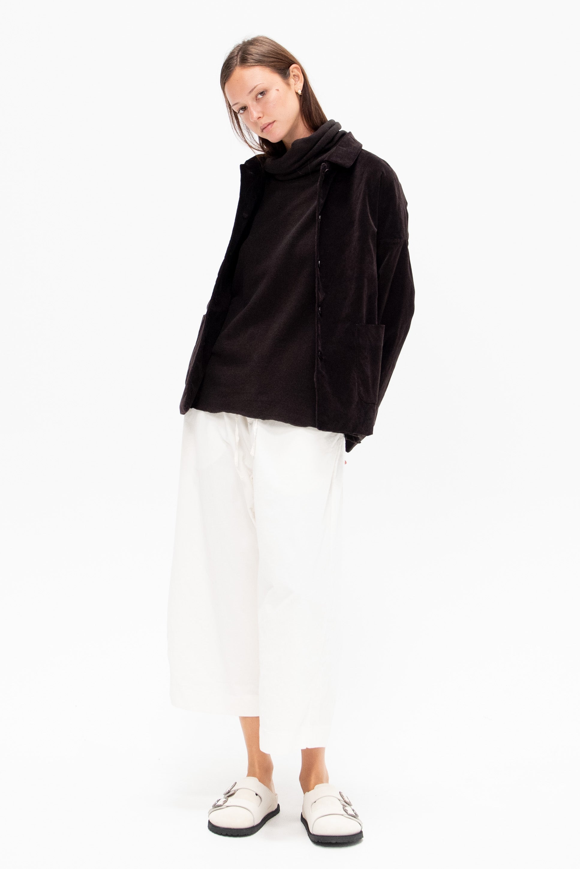 Short Loose Blazer, Chocolate