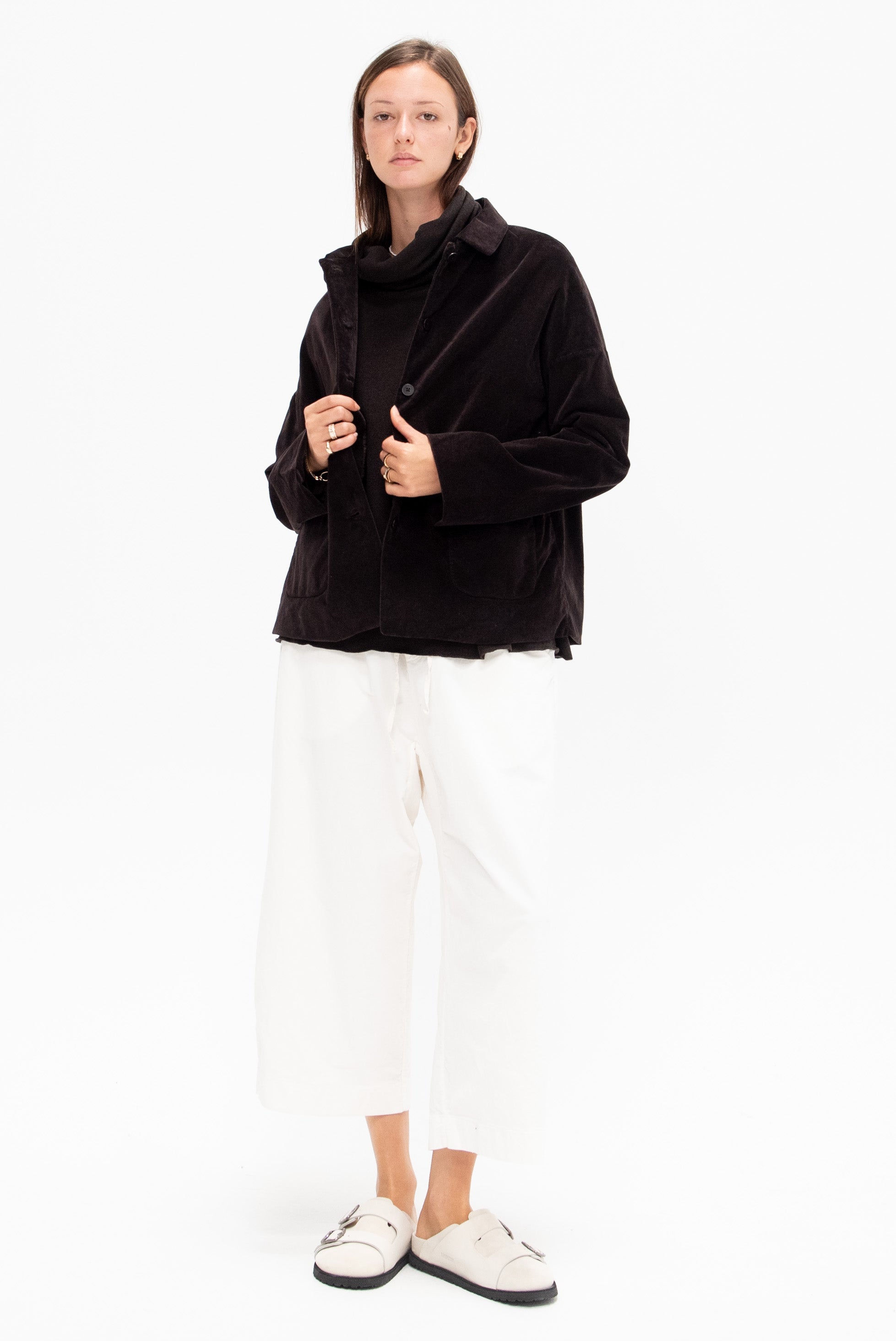 Short Loose Blazer, Chocolate