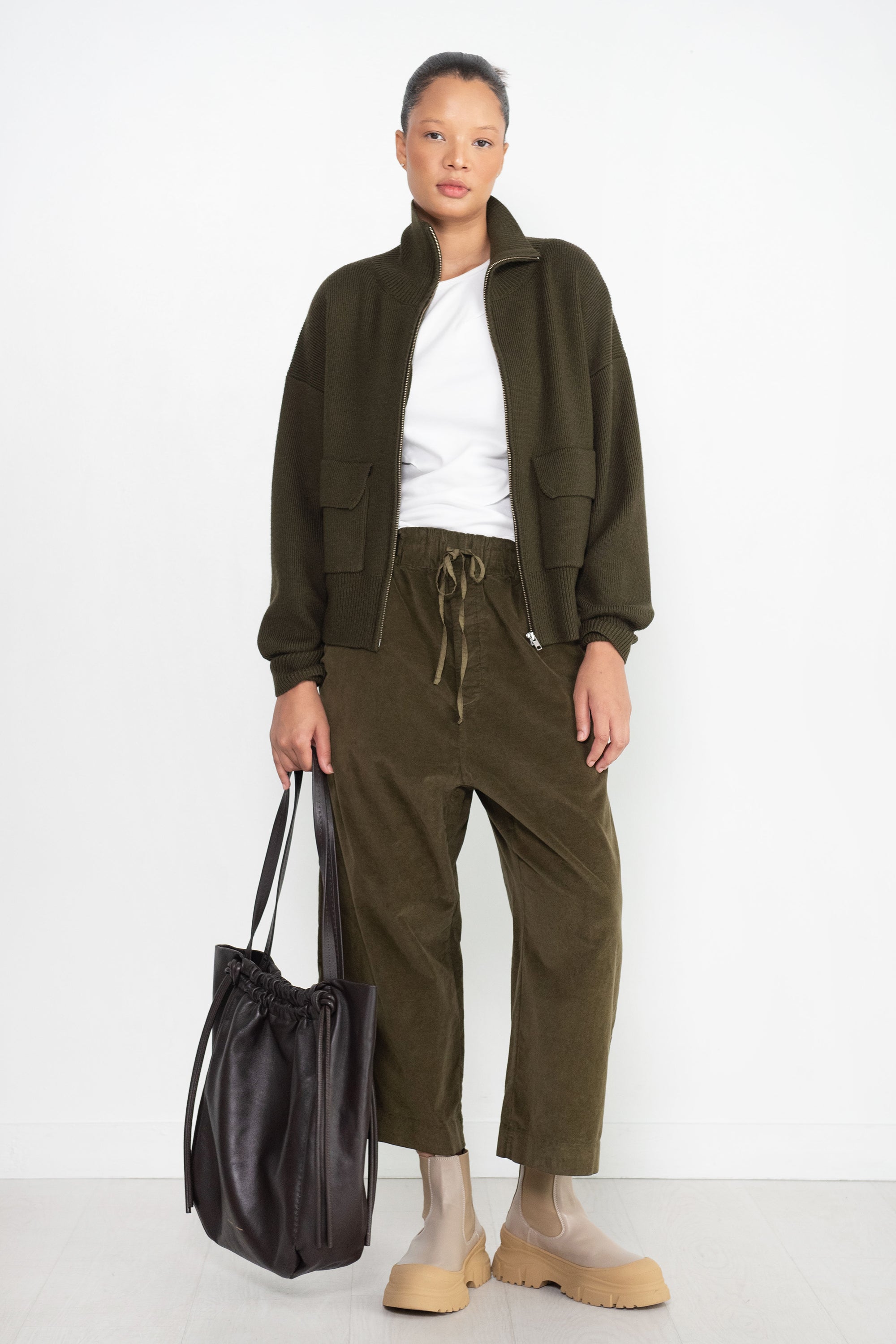 Album De Famiglia Velvet W&S Trousers, Olive – Kick Pleat