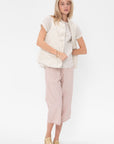 Album di Famiglia - Pinstripe Sleeveless Blazer, Natural
