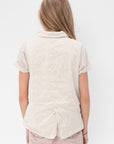 Album di Famiglia - Pinstripe Sleeveless Blazer, Natural