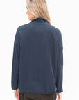 ALBUM DI FAMIGLIA - Silk Short Collar Shirt, Ink