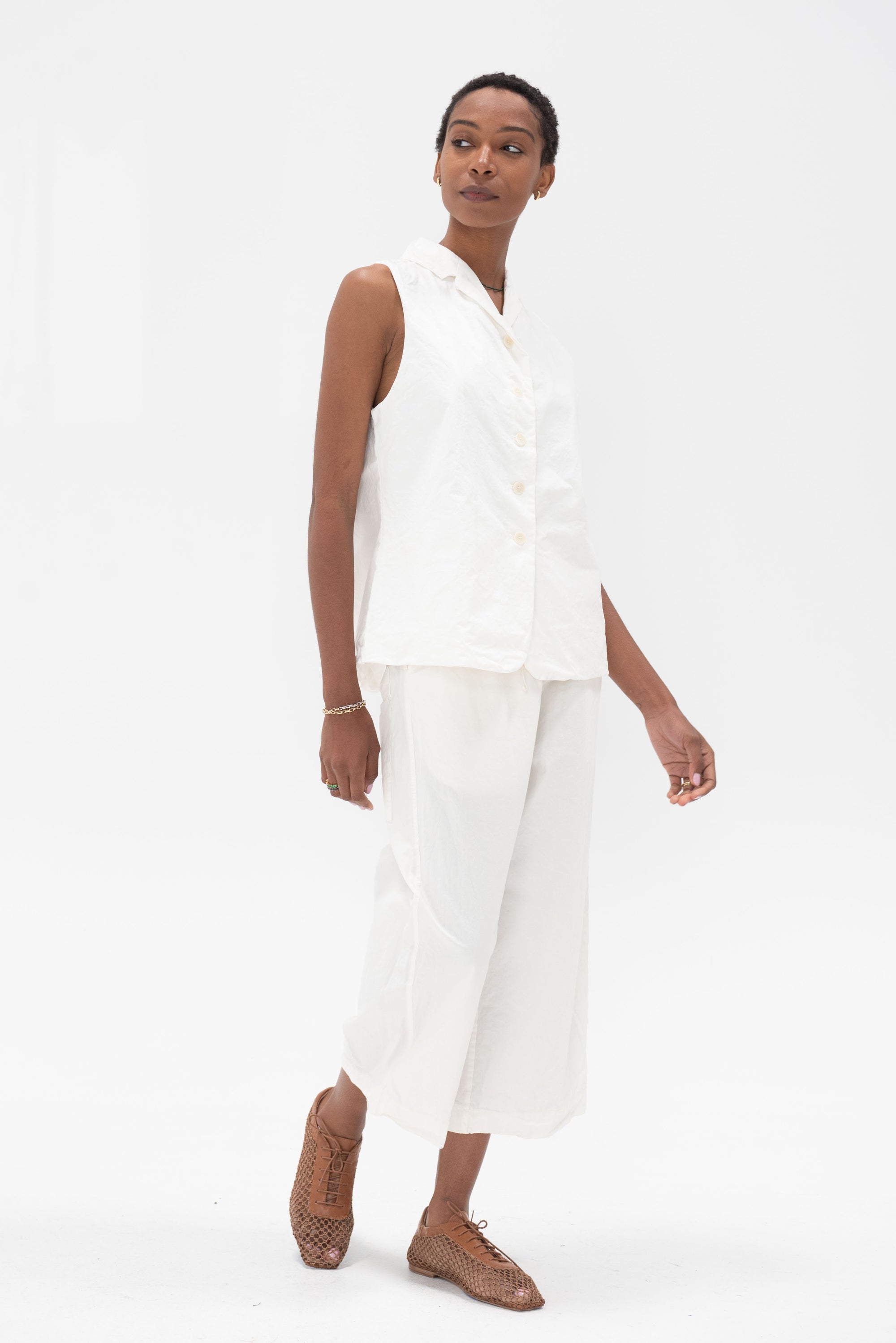 Album di Famiglia - Sleeveless Blazer, Milk