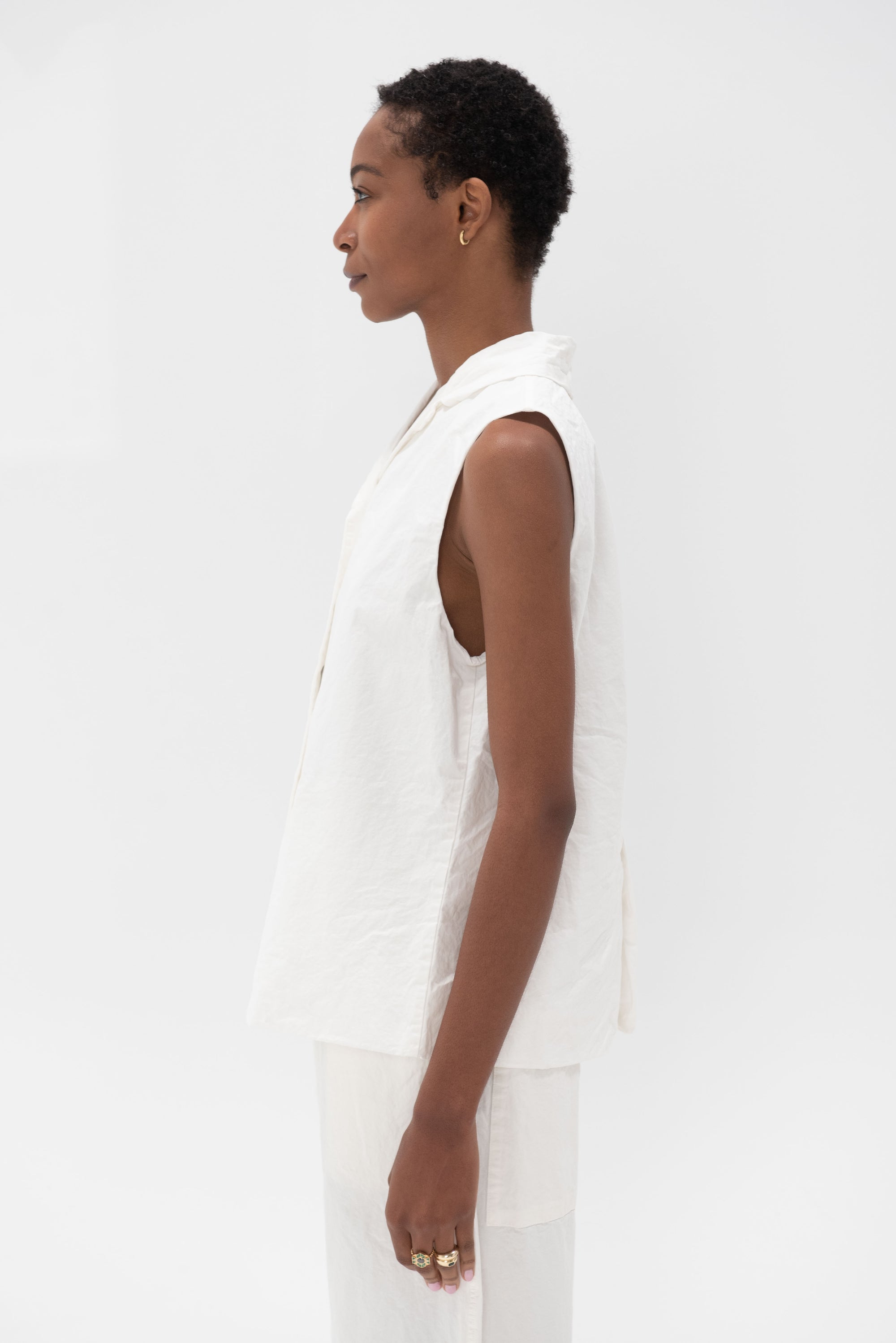 Album di Famiglia - Sleeveless Blazer, Milk