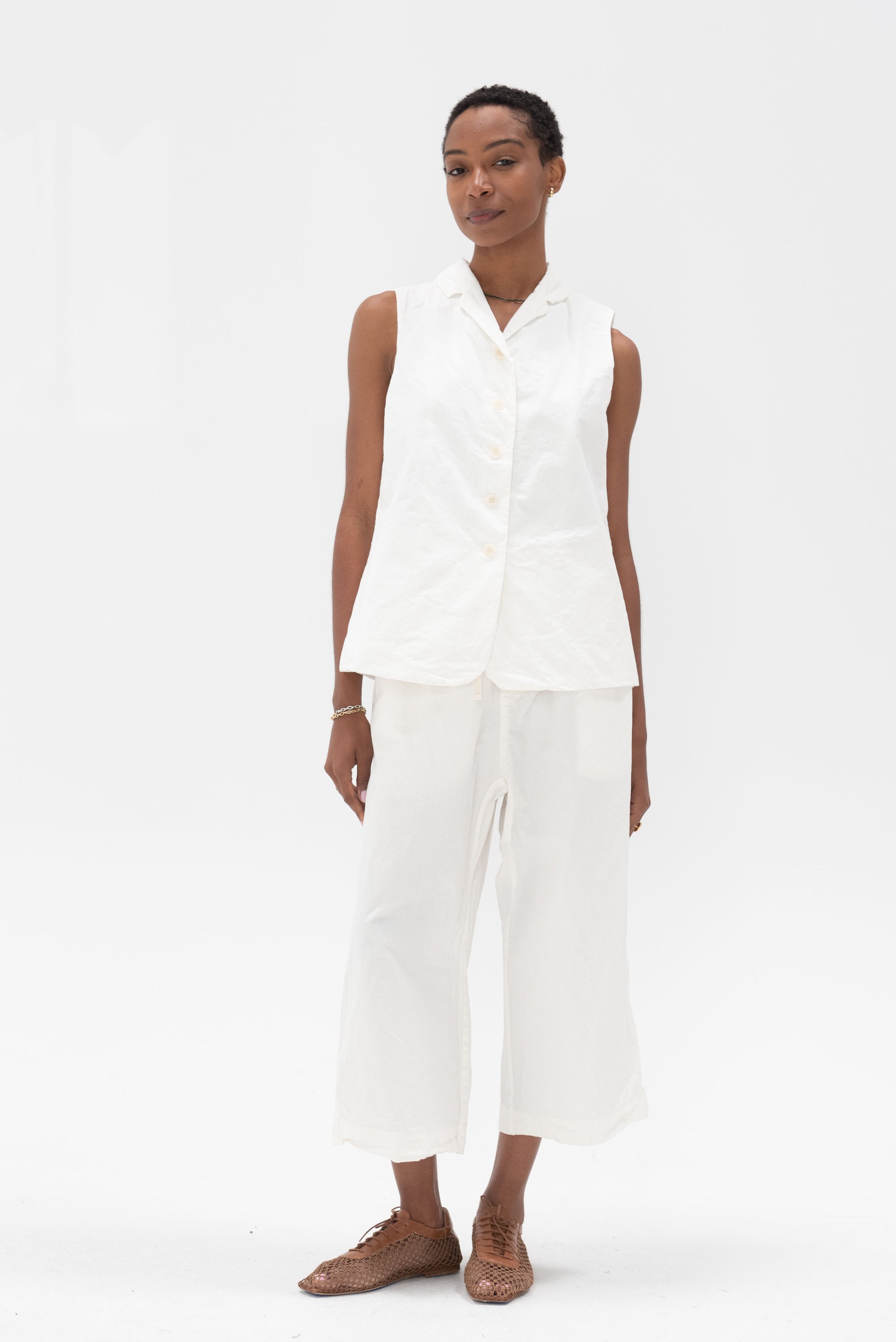 Album di Famiglia - Sleeveless Blazer, Milk