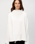 Soft High Neck Sweater, Milk