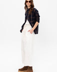 Tartan Soft Collar Shirt, Ink